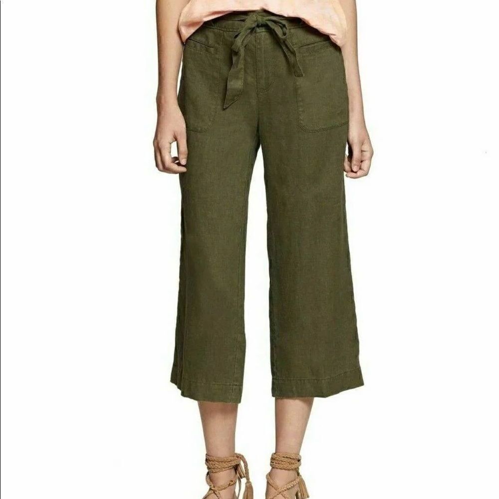 Sanctuary linen crop pants Navy color way 